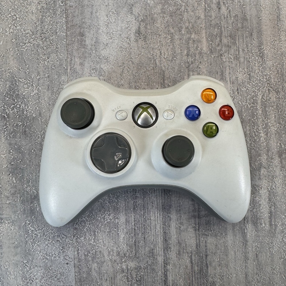 Official Microsoft Xbox 360 White Wireless Controller Genuine Original OEM Teste